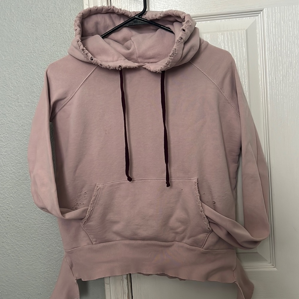 Frank & Eileen Tee Lab Size  X Small Pink Distressed Hoodie Pullover Sweatshirt
